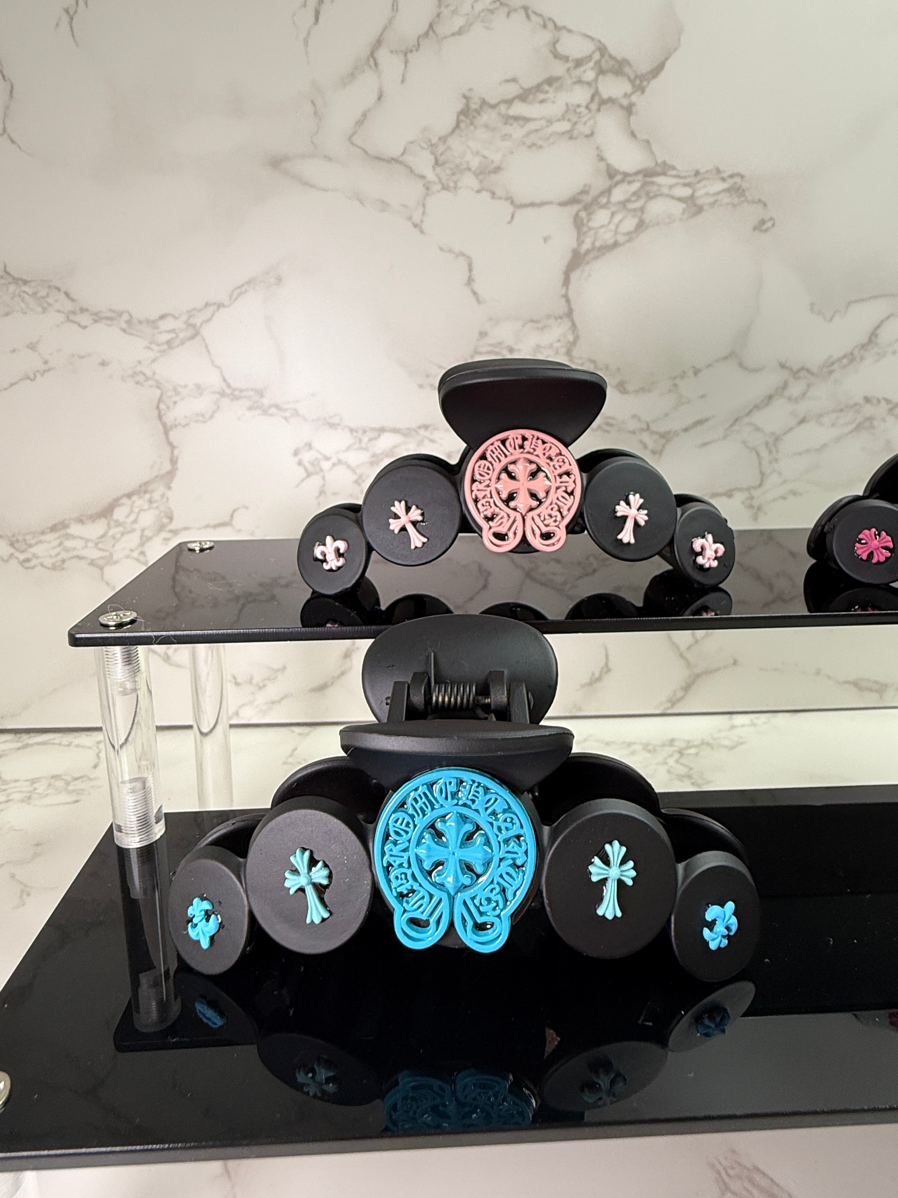 Chrome Hair Clips