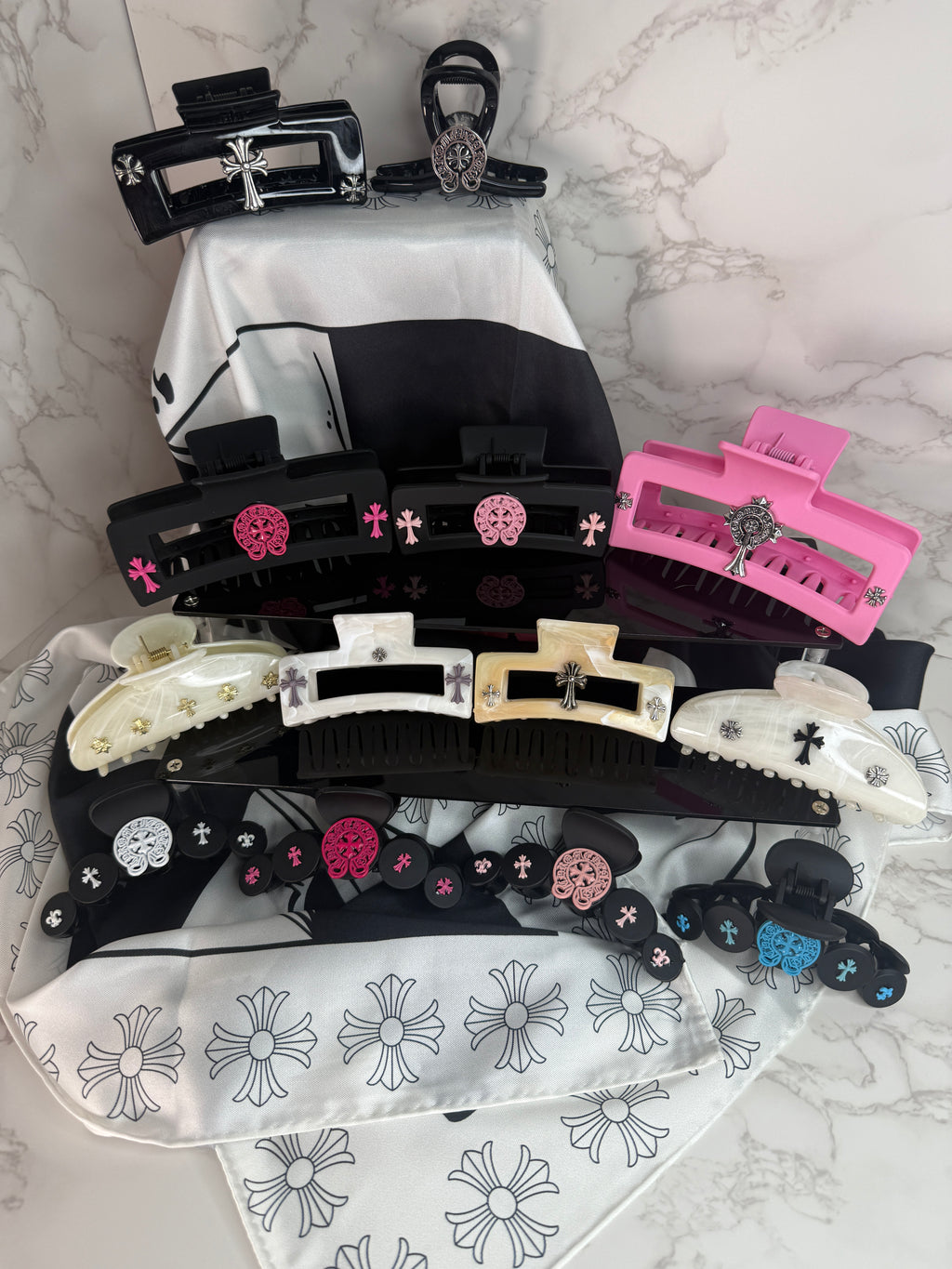 Chrome Hair Clips